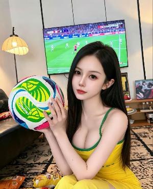 球迷蜜桃臀模特